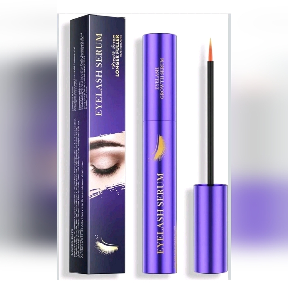 Eyelash Serum - 8ml Rapid Eyelash Growth Serum, Longer Full. Vegan Cruelty-Free